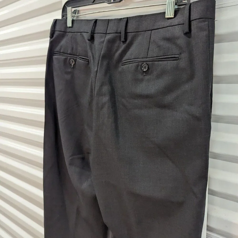 Banana Republic 34 x 34 Tailor Slim Fit Charcoal Gray Dress Pants Old Money‎